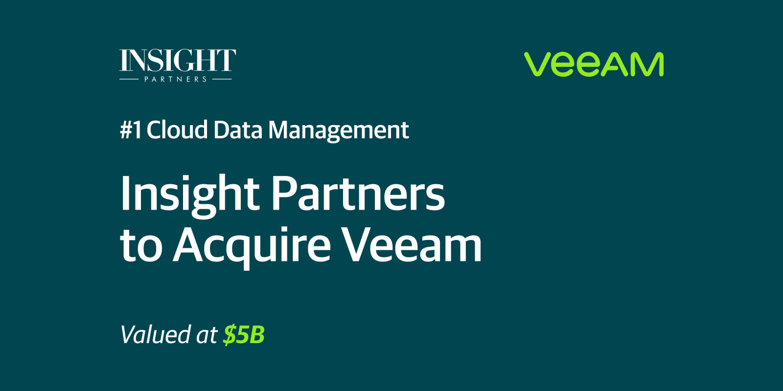 insight partners acquires veeam for 5 bn