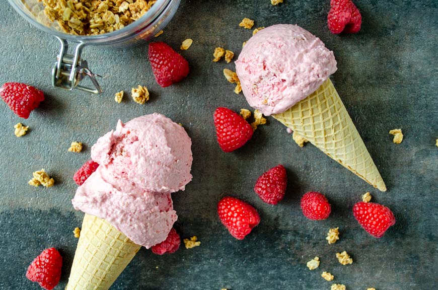 Raspberry Ice Cream at Home